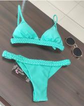 Biquíni 2 peças azul tamanho M