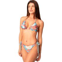 Biquíni Areia Branca Baly Cortininha Ripple Floral Azul