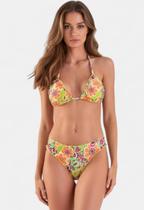 Biquíni Areia Branca Baly Cortininha Ripple Floral Verde