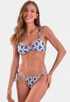 Biquíni Areia Branca Baly Frente Única Fish Azul