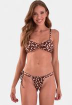 Biquíni Areia Branca Baly Frente Única Lua Marrom Biquíni Areia Branca Baly Frente Única Lua Marrom