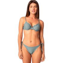 Biquíni Areia Branca Baly Frente Única Lurex Azul