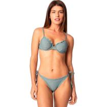 Biquíni Areia Branca Baly Frente Única Lurex Azul