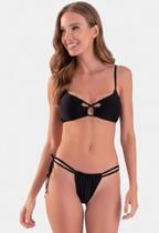 Biquíni Areia Branca Baly Frente Única Preto