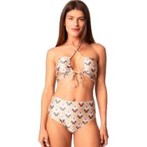 Biquíni Areia Branca Baly Hot Pant Borboleta Nude