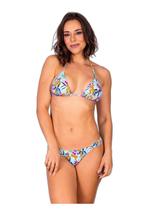 Biquíni Areia Branca Bio Ipanema Cortininha Estampado Floral Azul