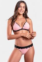 Biquíni Areia Branca Praya Frente Única Babádos Rosa