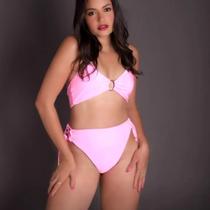 Biquíni argola/calcinha hot pants