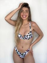 Biquíni Aro V Com Bojo Tie Dye/ Xadrez Vichy Vermelho/ Onça Branca/ Oncinha