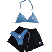 Biquíni Asa delta Com Bojo + Short Suplex