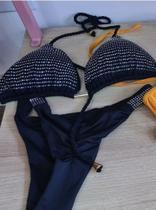 biquini azul com detalhe em strass biquini azul com detalhe em strass