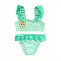 Biquini Azul Frozen com Babado 12-18m Basic+ Biquini Azul Frozen com Babado 12-18m Basic+