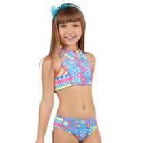 Biquíni Azul Jeans Color Moda Praia Siri Kids 38028 Biquíni Azul Jeans Color Moda Praia Siri Kids 38028