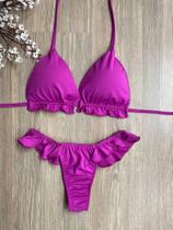 Biquíni Babadinho Fio Cavado Neon Vibes Moda Praia