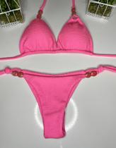 Biquíni Babi Lacinho Texturizado Rosa Tamanho G Biquíni Babi Lacinho Texturizado Rosa Tamanho G
