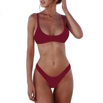 Biquíni, biquíni feminino SherryDC, vermelho vinho, push-up, acolchoado, GG Biquíni, biquíni feminino SherryDC, vermelho vinho, push-up, acolchoado, GG