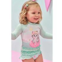 Biquini Blusa M/L Bebê Gatinho Malha Dry UV Infanti Biquini Blusa M/L Bebê Gatinho Malha Dry UV Infanti
