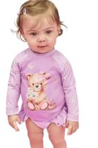 Biquini Blusa M/L Bebê Ursinho Malha Dry UV Infanti Biquini Blusa M/L Bebê Ursinho Malha Dry UV Infanti