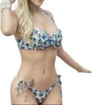 Biquini Bojo Meia Taça sem alça Fio Dental Lacinho Biquini Bojo Meia Taça sem alça Fio Dental Lacinho