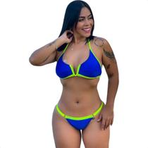 Biquíni Bojo Removível Top Neon Biquini Florescente Bloguerinha Fio Duplo Verão Biquíni Bojo Removível Top Neon Biquini Florescente Bloguerinha Fio Duplo Verão