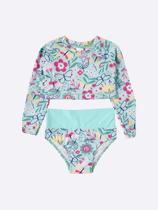 Biquíni Borboletas e Flores Tip Top Verde Água Biquíni Borboletas e Flores Tip Top Verde Água