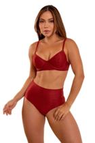 Biquini bordo meia taça calcinha hotpant semifio