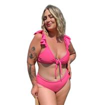 Biquini Búzios Feminino Plus Size GG Sem Bojo com Ombreira Biquini Búzios Feminino Plus Size GG Sem Bojo com Ombreira