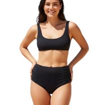 Biquíni Calcinha Alta Hot Pant Drapeada Na Lateral Biquíni Calcinha Alta Hot Pant Drapeada Na Lateral