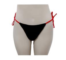 Biquíni calcinha preto com vermelho avulsa fio dental duas cores Biquíni calcinha preto com vermelho avulsa fio dental duas cores
