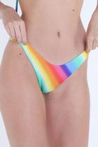 Biquíni Calcinha Rainbow - Estampa &amp Pistache - Dupla-Face - Asa Delta