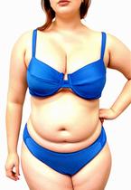 Biquíni Canelado Plus Size Sem Bojo Aro Calcinha Fio Duplo " Biquíni Canelado Plus Size Sem Bojo Aro Calcinha Fio Duplo "