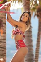 Biquini cintura alta dupla face hot paint