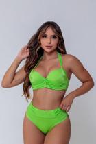 Biquini Com Bojo E Calcinha Cintura Alta Feminino Moda Praia