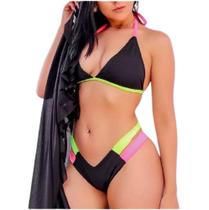 Biquíni Com duas faixas na Lateral neon Biquíni Com duas faixas na Lateral neon