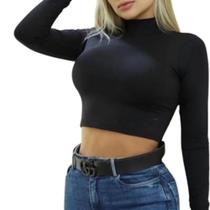 Biquíni com Manga Longa Proteção SUV Cropped Feminino Top Academia