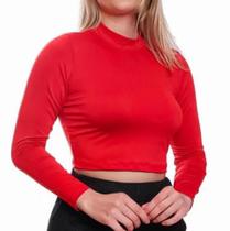 Biquíni com Manga Longa Proteção SUV Cropped Feminino Top Academia Vermelho Biquíni com Manga Longa Proteção SUV Cropped Feminino Top Academia Vermelho