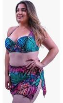 Biquíni Com Saia Plus Size Saída De Praia