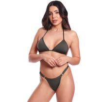 Biquíni Conjunto Regulagem Cortinha Bojo Fio Duplo FMF Verde Biquíni Conjunto Regulagem Cortinha Bojo Fio Duplo FMF Verde