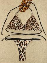 Biquini Conjunto Tanga Fio Dental Marquinha de fita e Top cortininha animal print uma tendencia ousada e chique ,confecc Biquini Conjunto Tanga Fio Dental Marquinha de fita e Top cortininha animal print uma tendencia ousada e chique ,confecc