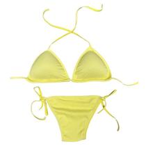 Biquini Conjunto Tecido Canelado Com Bojo Bikini Varias Cores Verão Tendencia Do Ano