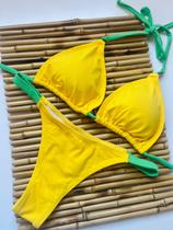 biquini copacabana cortininha verde e amarelo BRASIL