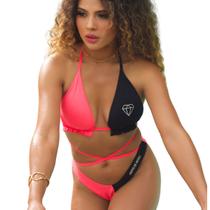 Biquíni Cortininha Aviador Tecido Suplex Duas Cores