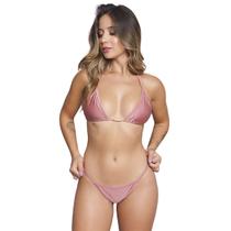 Biquíni Cortininha Bella Fiore Fio Dental Sem Bojo Brilhoso Moda Praia Biquíni Cortininha Bella Fiore Fio Dental Sem Bojo Brilhoso Moda Praia