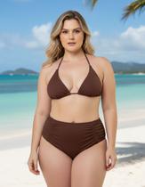 Biquíni Cortininha Borboleta Calcinha Cintura Alta Conforto