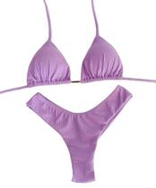 Biquini Cortininha C/ Calcinha Fio Duplo Asa Delta, Lilás Biquini Cortininha C/ Calcinha Fio Duplo Asa Delta, Lilás