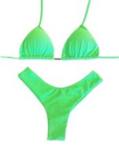 Biquini Cortininha C/ Calcinha Fio Duplo Asa Delta, Verde Biquini Cortininha C/ Calcinha Fio Duplo Asa Delta, Verde