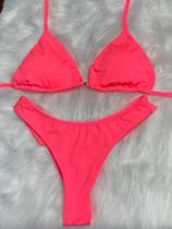 Biquíni Cortininha Calcinha Asa Delta Fio Duplo Liso Praia Verão Biquíni Cortininha Calcinha Asa Delta Fio Duplo Liso Praia Verão