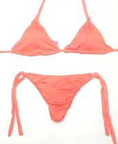 Biquini cortininha com bojo com forro detalhes com argolas