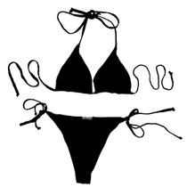 Biquíni Cortininha Com Bojo Removível Liso Moda Praia