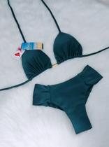 Biquini Cortininha Com Calcinha Fio Duplo Borboleta